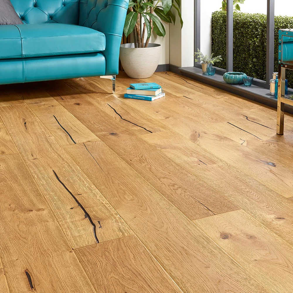 1 Strip Engineered Plank - Lusso Trento Distressed Natural Oiled Engineered Oak 220mm