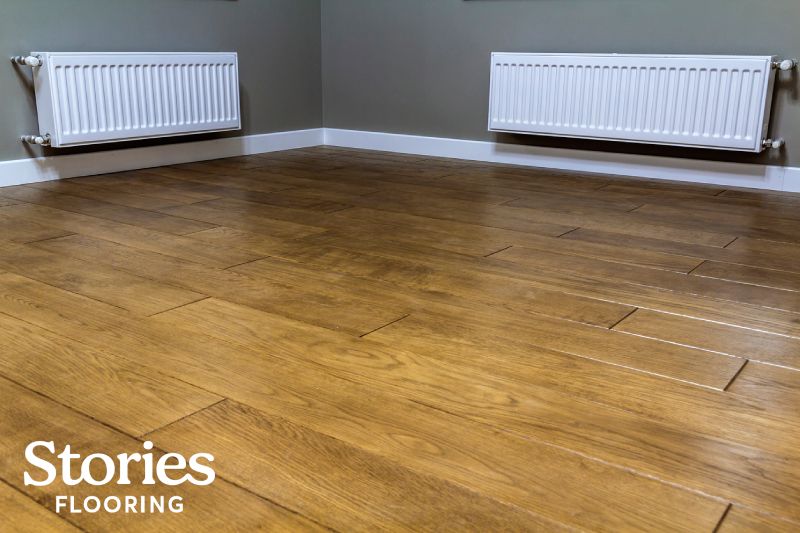 Solid wood flooring installed in a property