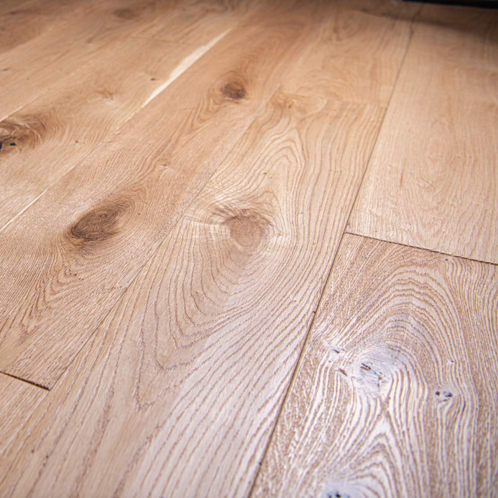 Photo of brushed finished engineered wood flooring