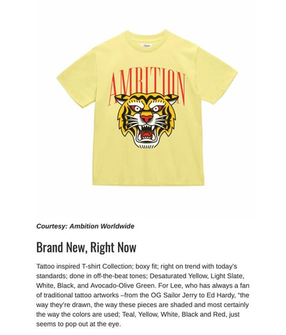 Yellow T-shirt with Tiger design