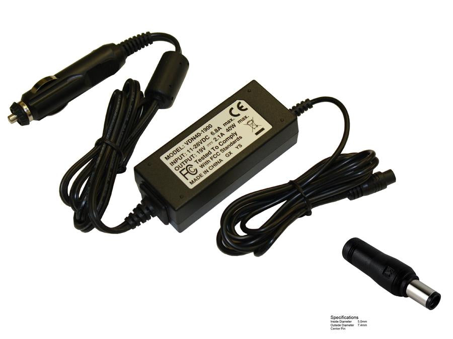 Powerwarehouse PWH-AP-1940125 19V, 40W Auto Adapter for Dell Inspiron 13Z ULTRABOOK, Dell Inspiron 14Z ULTRABOOK, Dell Inspiron 15Z ULTRABOOK, Dell Inspiron 13Z (5323), Dell Inspiron 14Z (5423), Dell Inspiron 15Z (5523)