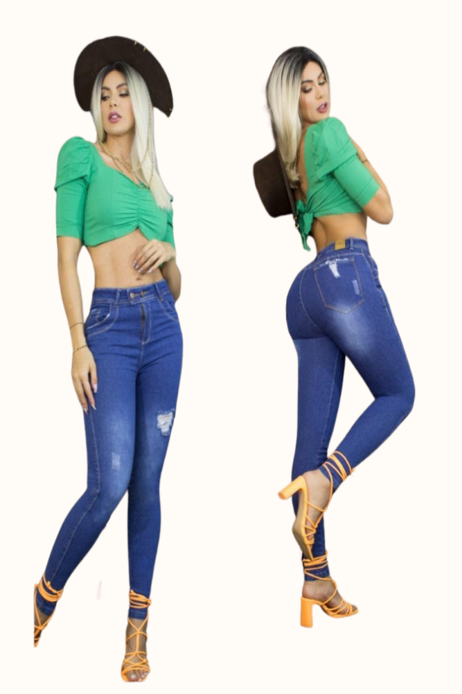 Trivassi 100% Colombian Womens Buttlifter Jeans With Tummy