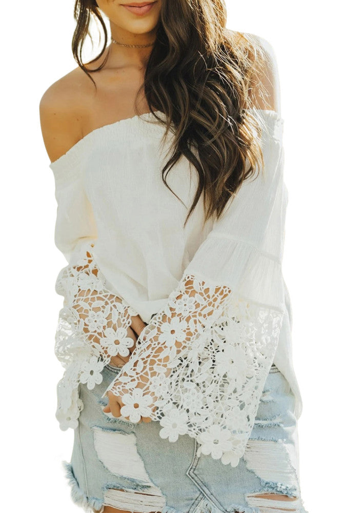 White Chunky Lace Bralette Crop Top – Amra Fashion