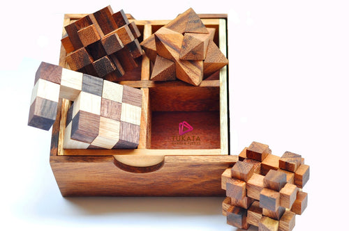 9 Mechanical Puzzle Gift Box - Puzzles for Adults