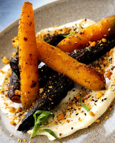 Roast Carrots, Harissa Sheep's Yogurt