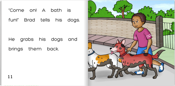Just Right Reader Decodable sample Brad's Dogs