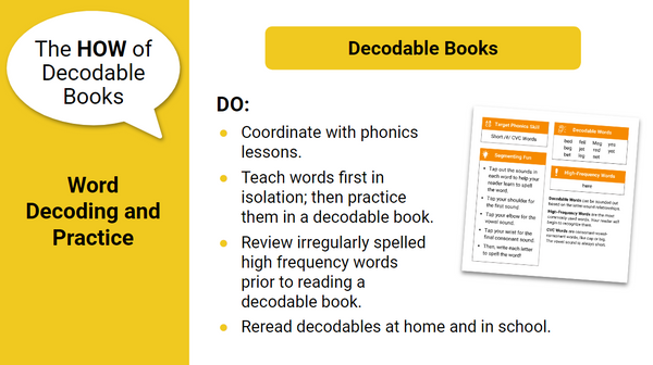 How to use decodable books