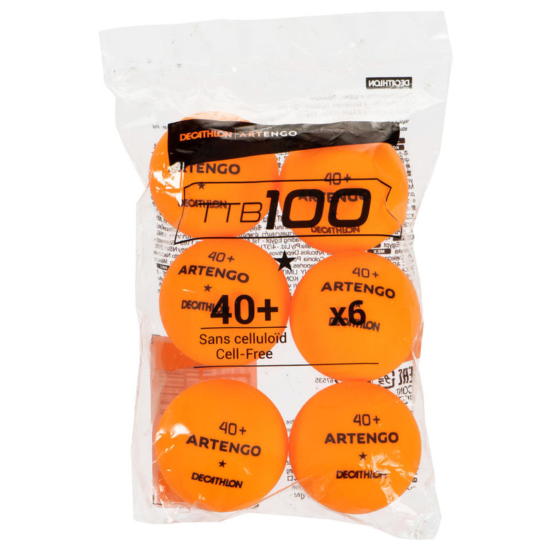 TTB 100* 40+ 6-Pack Table Tennis Balls - Orange | Decathlon Sri Lanka.