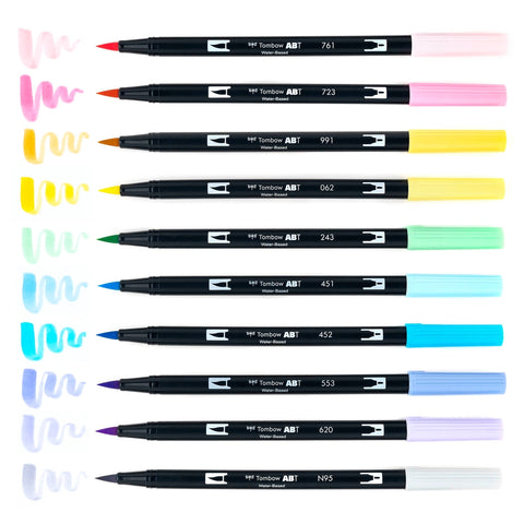 Tombow Fudenosuke White Calligraphy Brush Pens, 2ct.