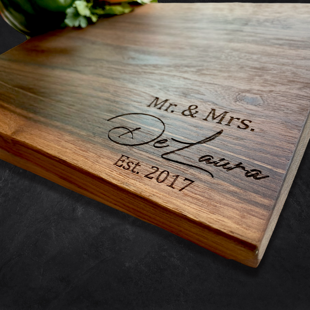 Personalized Script Cutting Board - Foxblossom Co.