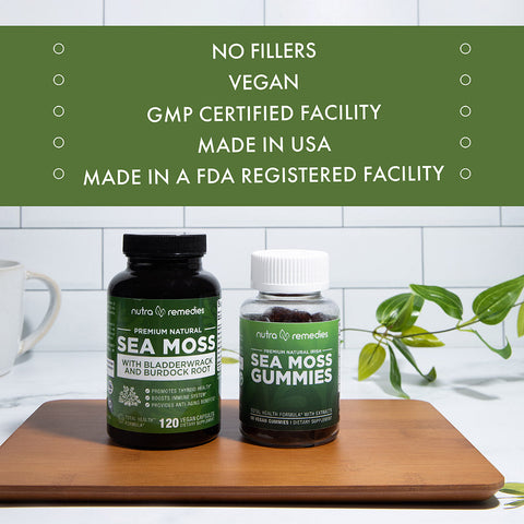 sea moss capsules and gummies