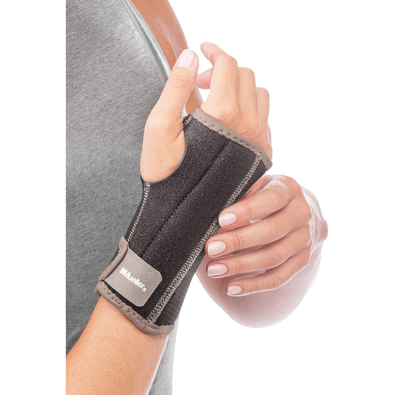 Mueller Sports Medicine Reversible Splint Wrist Brace, 1 count | Silver