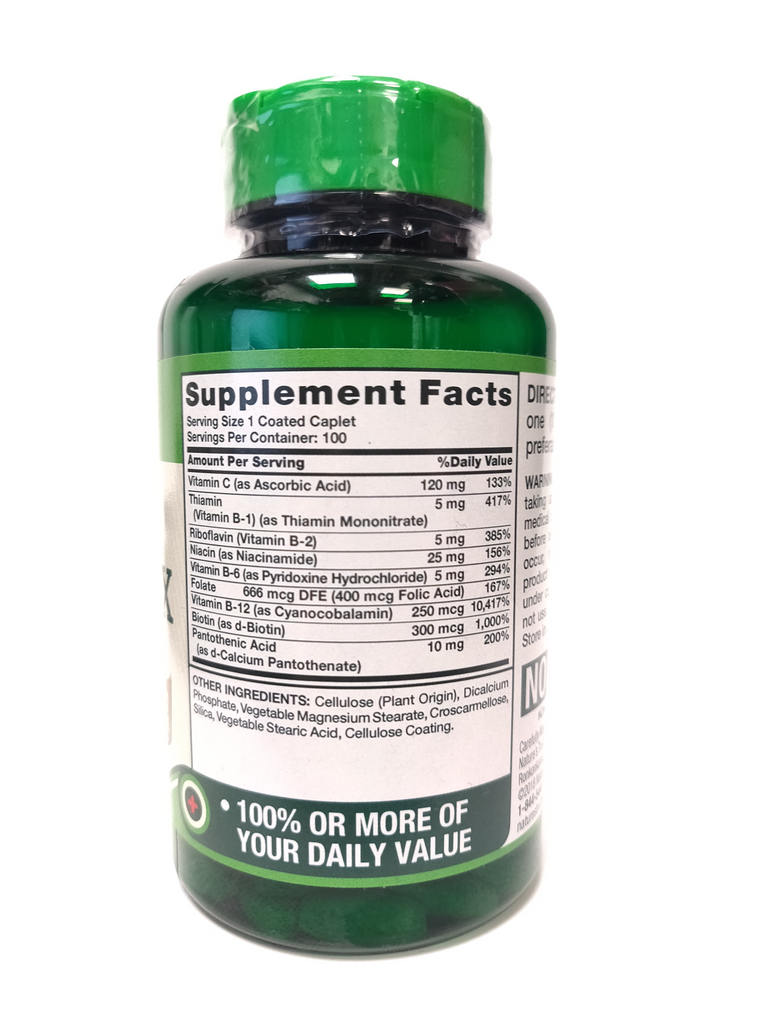 Natures Truth High Potency Complete B Complex Plus Vitamin C 100 Ca