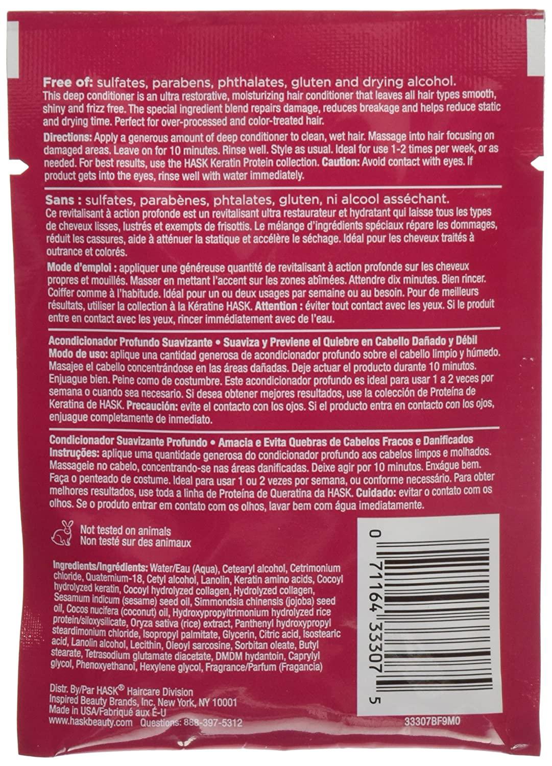 Hask Keratin Protein Smoothing Deep Conditioning Treatment Packet, 1.7 ...