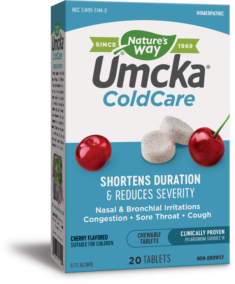 Nature's Way Umcka Cold Care Cherry Chewable Tablets - 20 tablets