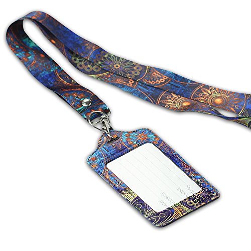 Lanyard With Id Holder Lizimandu Pu Leather Slim Credit Card