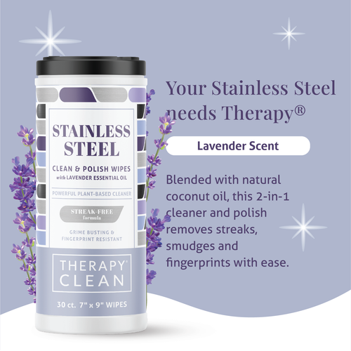 Therapy Clean Stainless Steel Wipes (30 Count)