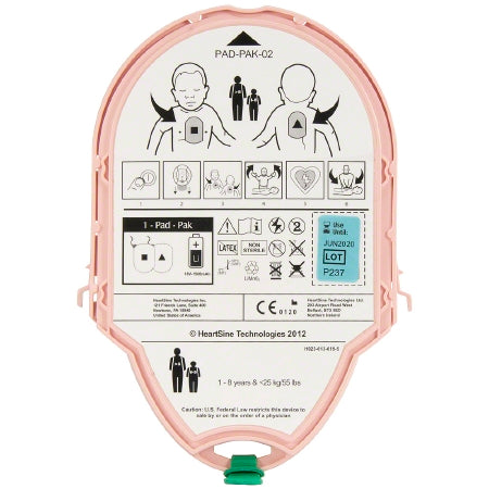 Stryker Physio-Control HeartSine Samaritan Pediatric Pad-Pak | Martket ...