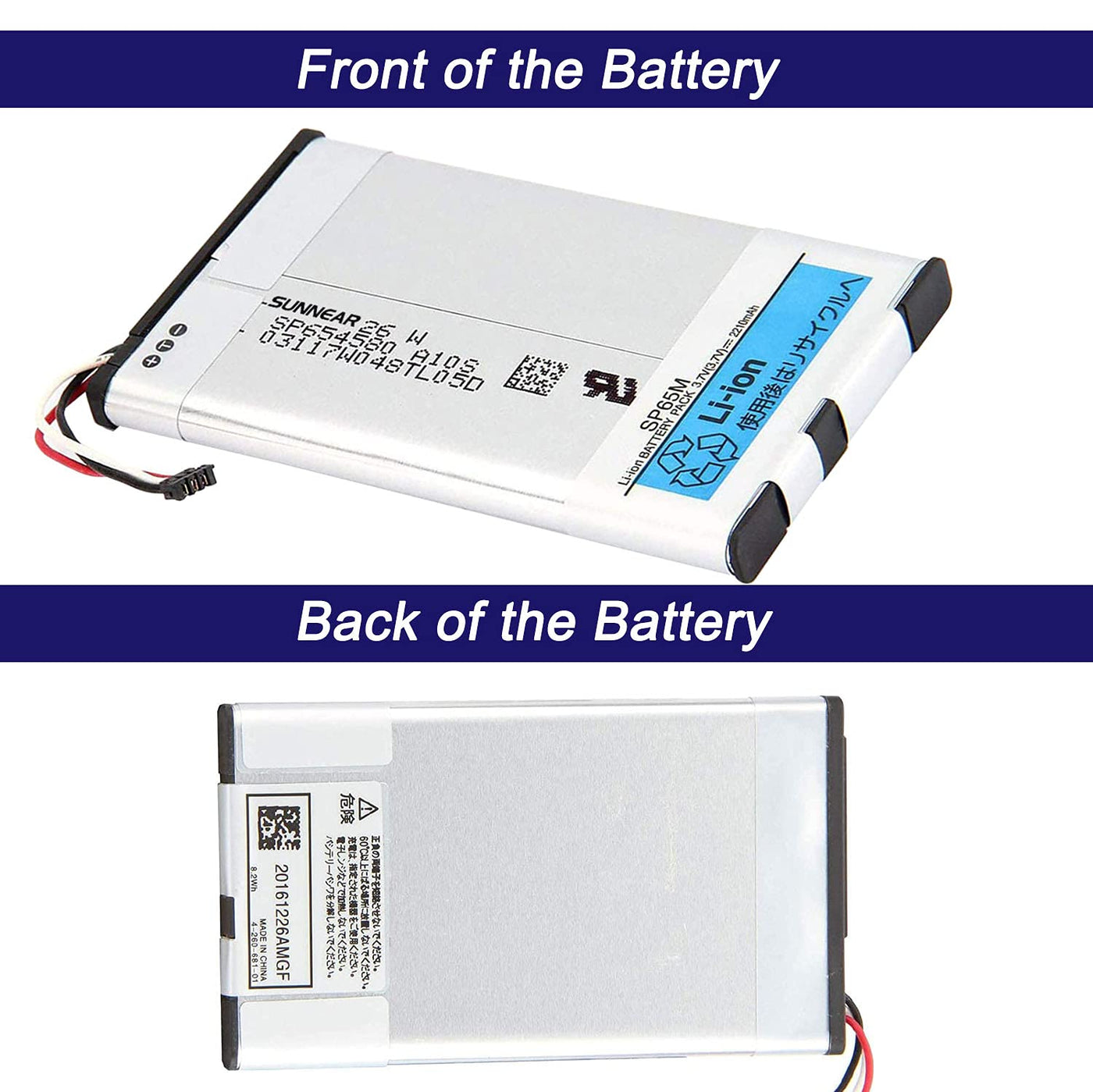 Sunnear Sp65m 3 7v 2210mah Battery Replacement For Sony Playstation Ps Vita Pch 1001 Pch 1101 1003 1103 Battery With Tools