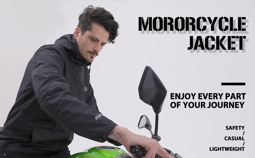 La chaqueta de la motocicleta de Hierro Jia para los hombres con motocicleta delgada Motorbike Montar engranaje protector de la armadura chaquetas impermeables con la tira reflectante