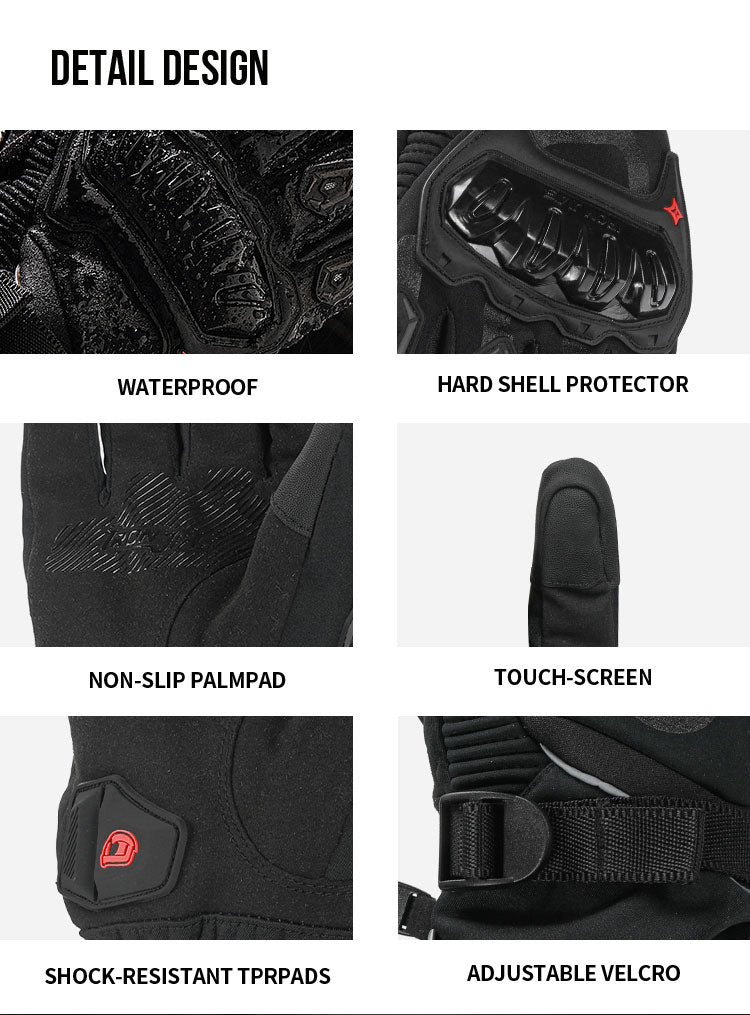 Waterproof Heated Motorcycle Gloves