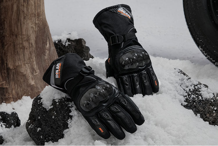 IRONJIAS Winter Warm Waterproof Protective Motorcycle Riding Gloves