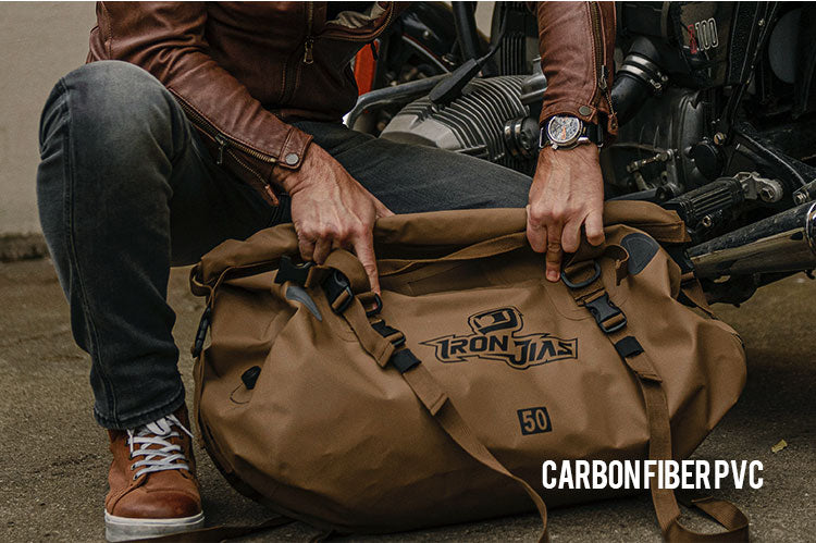 IRONJIAS Brown Large Capcacity Waterproof Motorcycle Travel Adventure Dry Bag