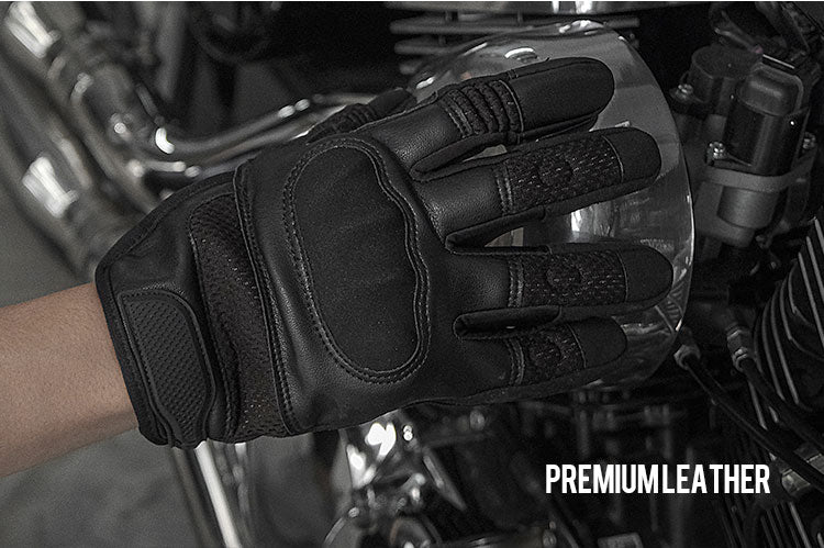 IRONJIAS Black Summer Mesh Motorcycle Protective Gloves