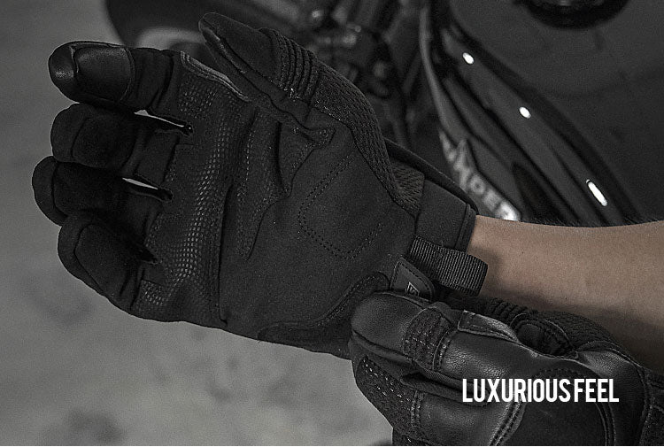 IRONJIAS Black Summer Mesh Motorcycle Protective Gloves