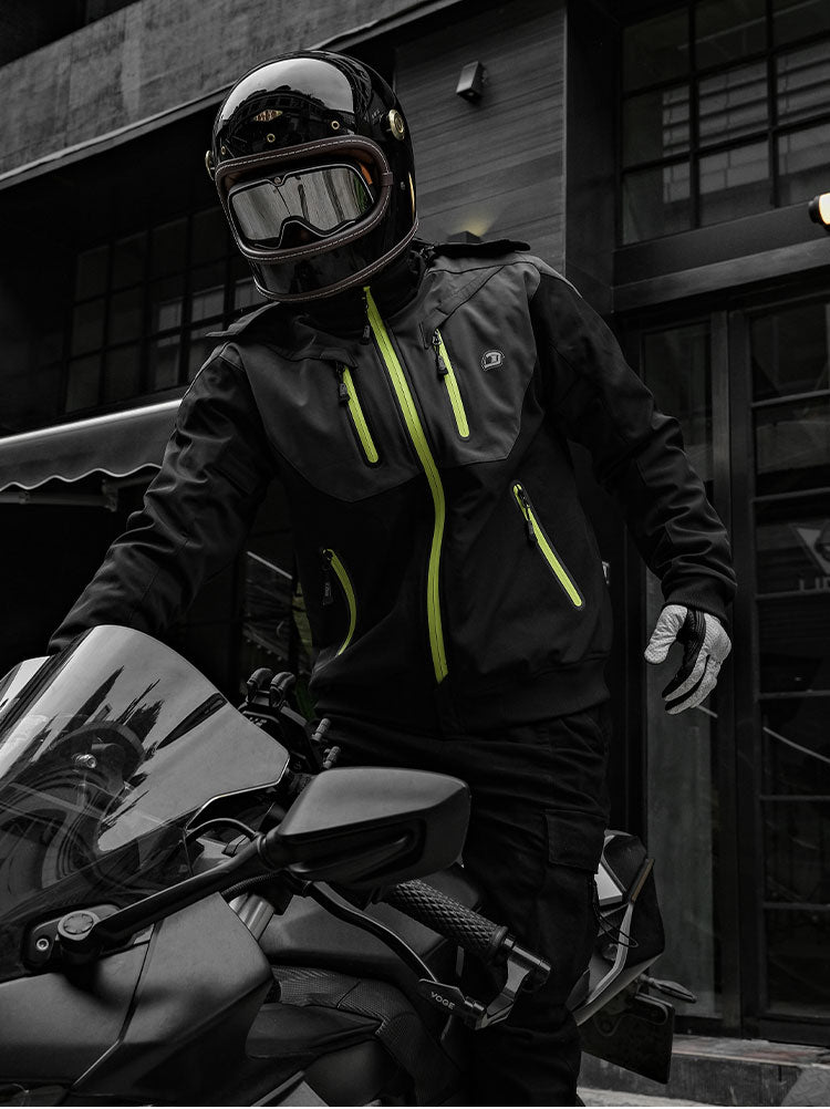 IRONJIAS Black-grey CE Protective Waterproof Motorcycle Jacket | JK007