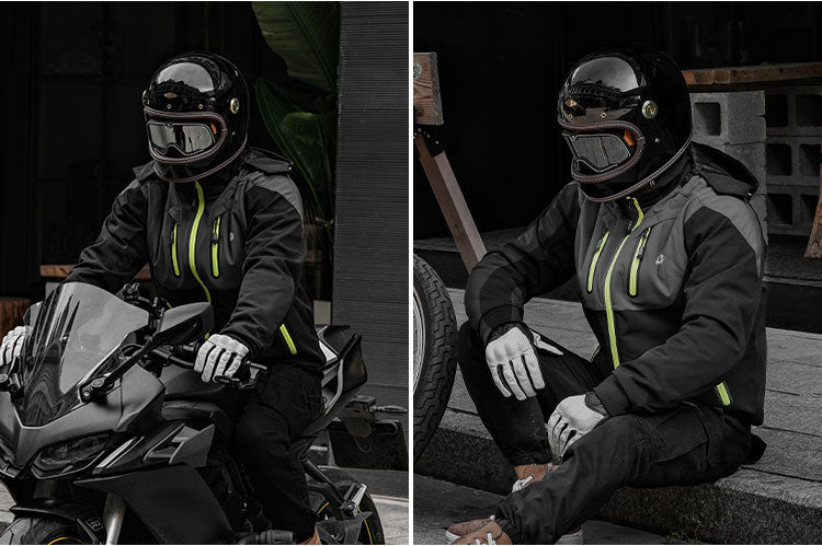 IRONJIAS Black-grey CE Protective Waterproof Motorcycle Jacket | JK007