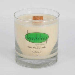 h) 11oz Soy Candle, Wood - Sold out until further notice - Kushley.com
