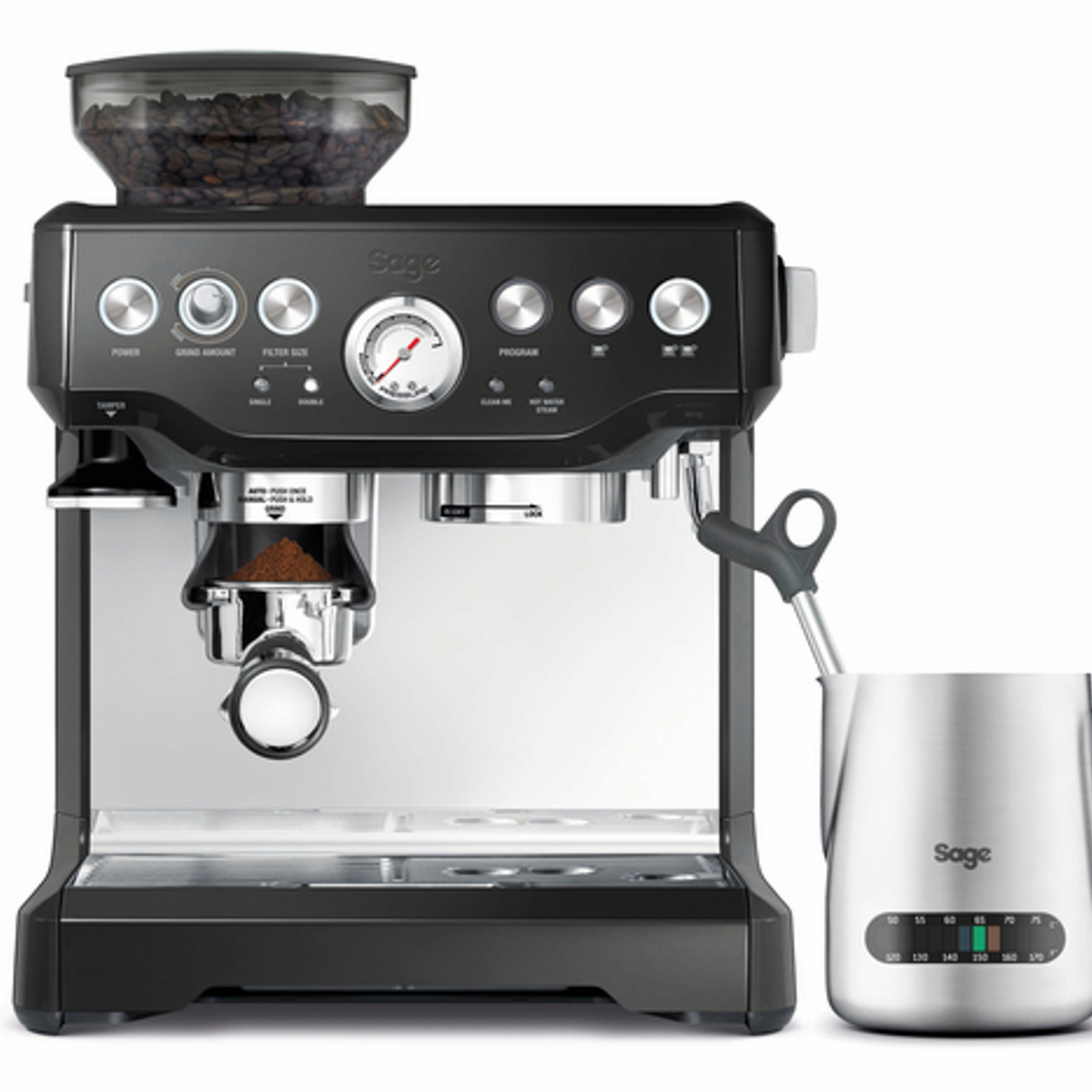 Buy Sage Appliances  SES878BTR Barista Pro Coffee Machine - Black Truffle  – Potters Cookshop