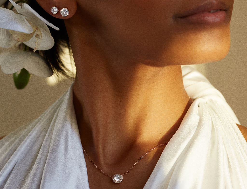 Lab grown diamond stud earrings