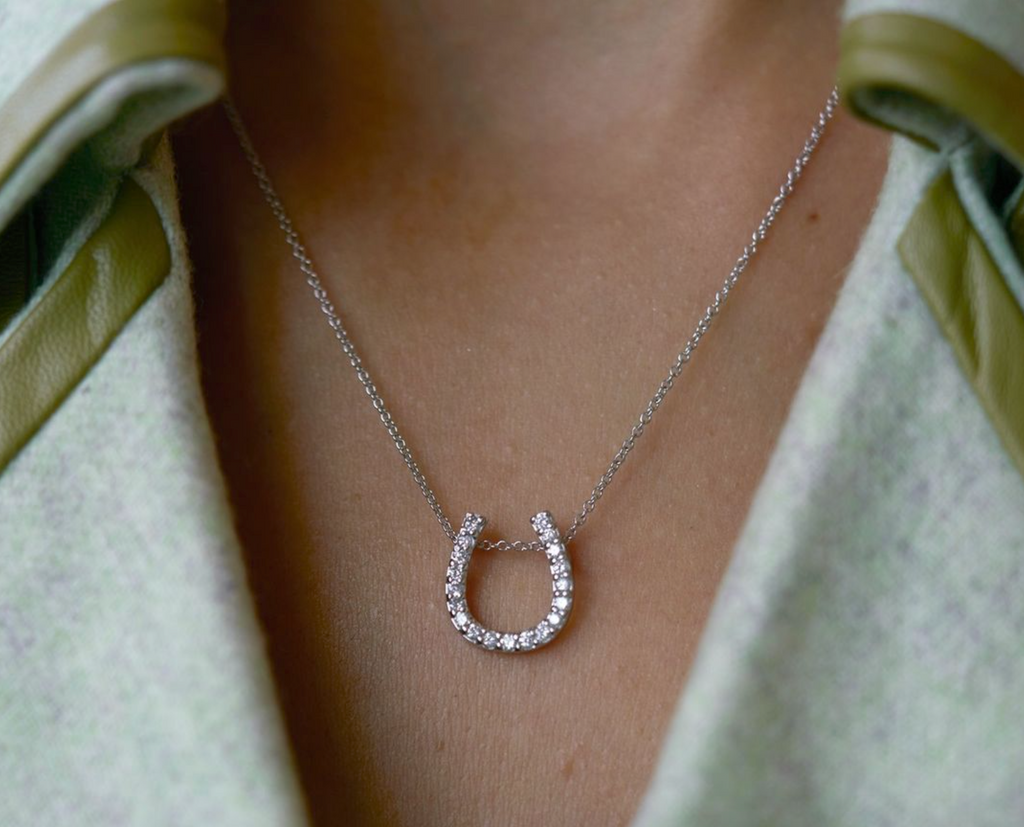 Lab Created Diamond Horseshoe Necklace