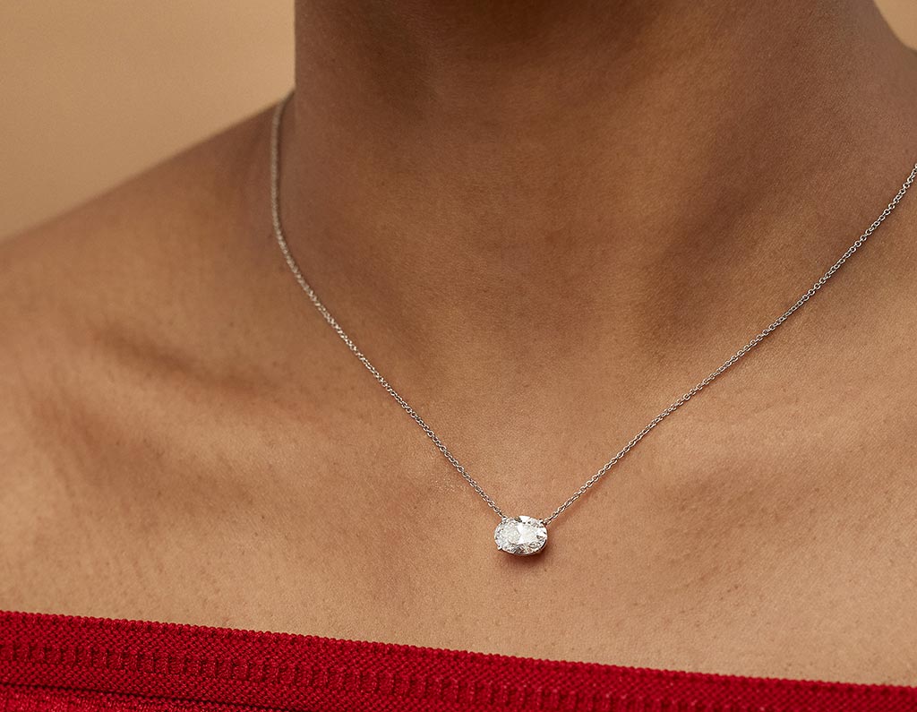 Oval Lab Grown Diamond Necklace