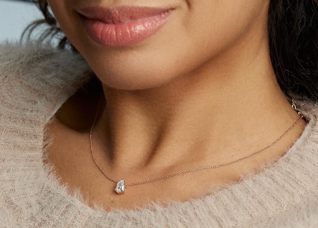 Lab grown diamond necklaces