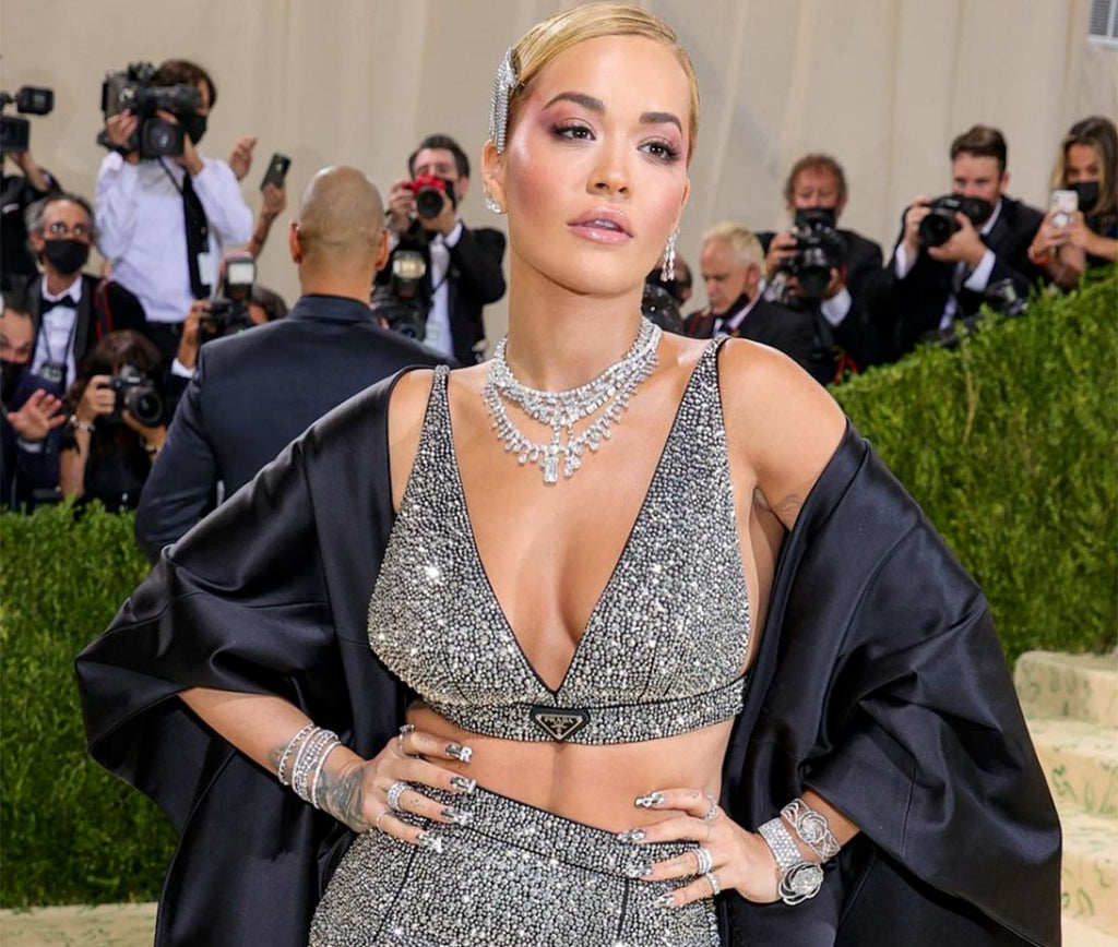 Rita Ora wears DeBeers jewelry to the 2021 Met Gala