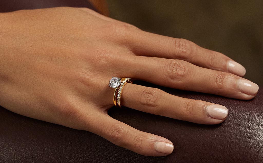 Solitaire lab grown diamond engagement rings