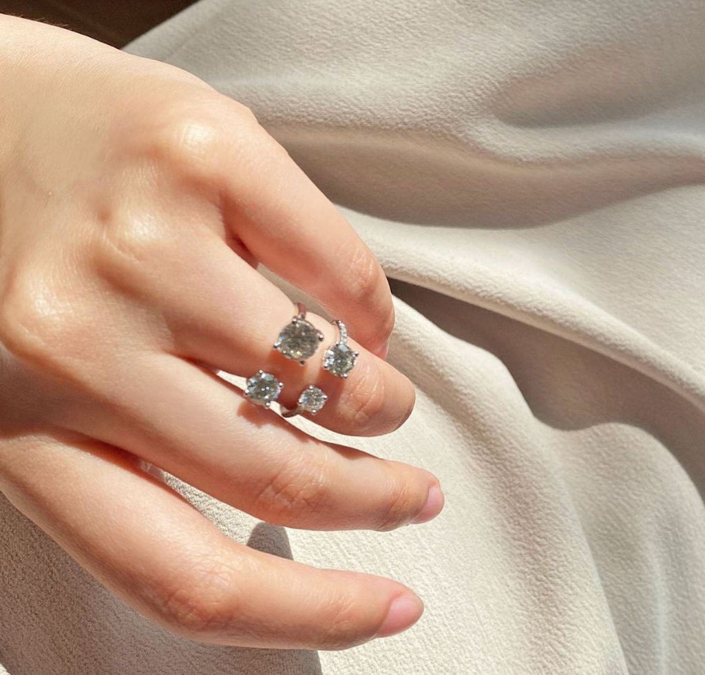 Two stone lab grown diamond rings