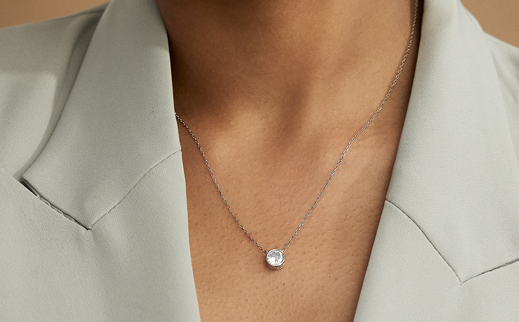 Lab grown diamond necklace