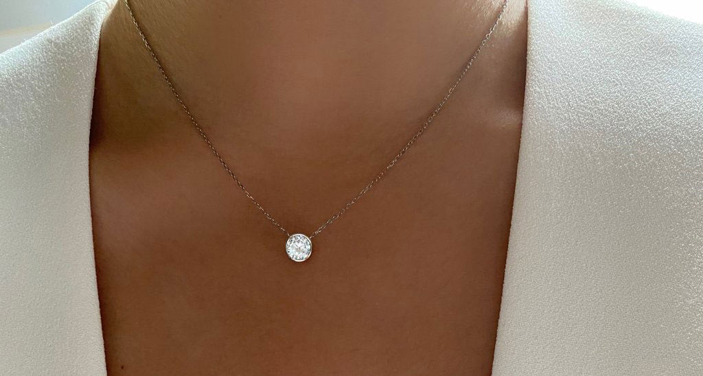 Lab grown diamond necklace