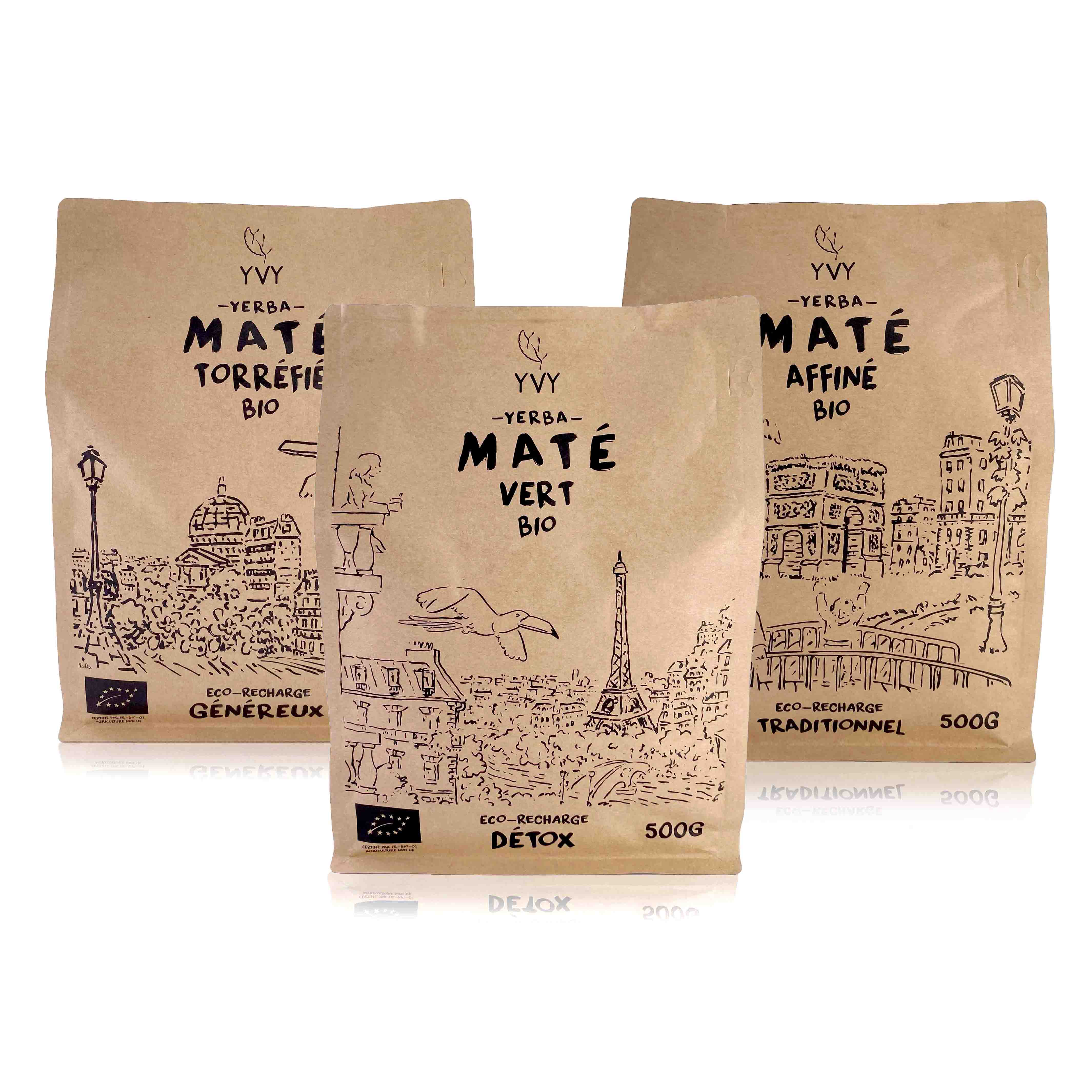 Lot Maté Découverte Bio - 3x500g - YVY Maté product image