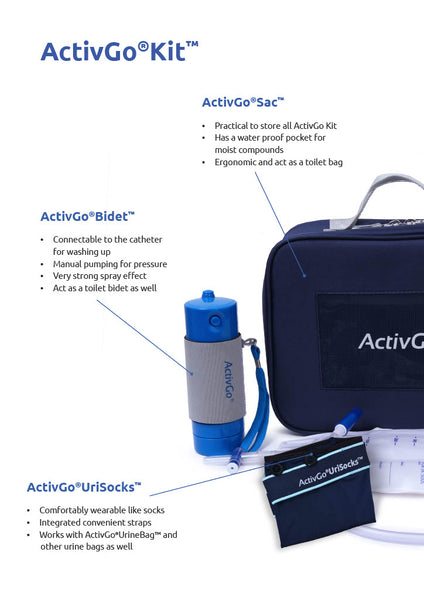 ActivGo Urinary Incontinence Kit for Bladder Leak and Urine Leak for overactive bladder, prostate cancer, sudden urine leak and wheelchair assist by ActivKare