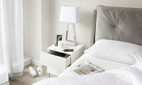 Noah White Gloss Bedside Table