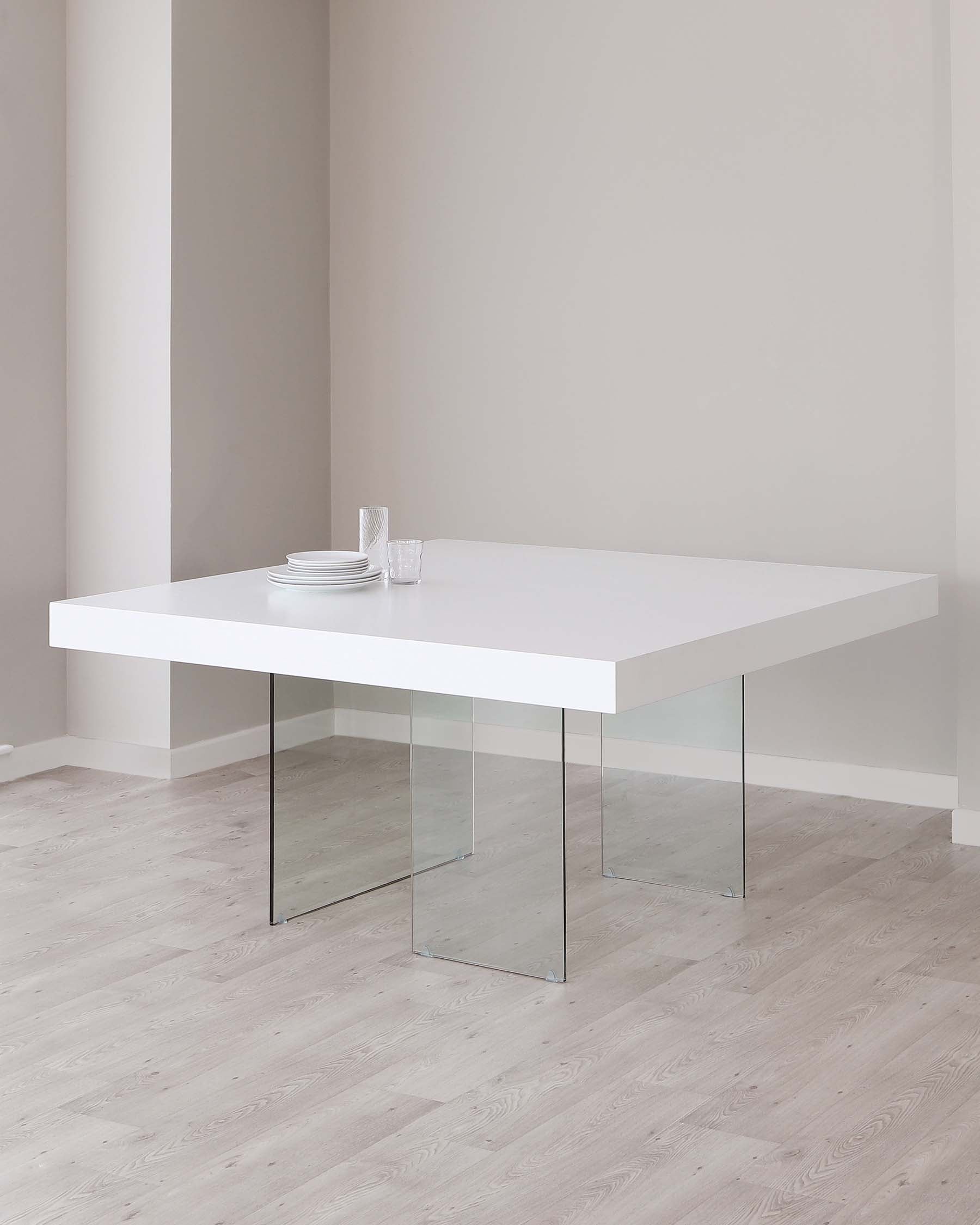 Aria White Oak Square 8 Seater Dining Table Danetti