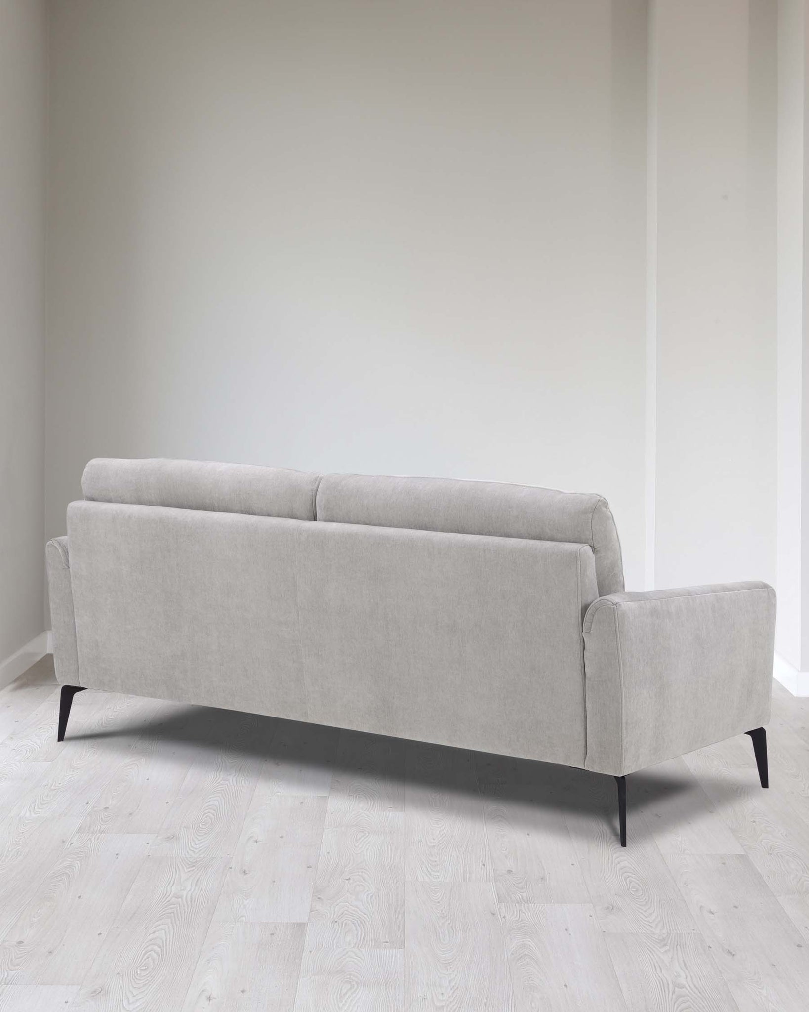 Brooks Light Grey Fabric Pleat 3 Seater Sofa