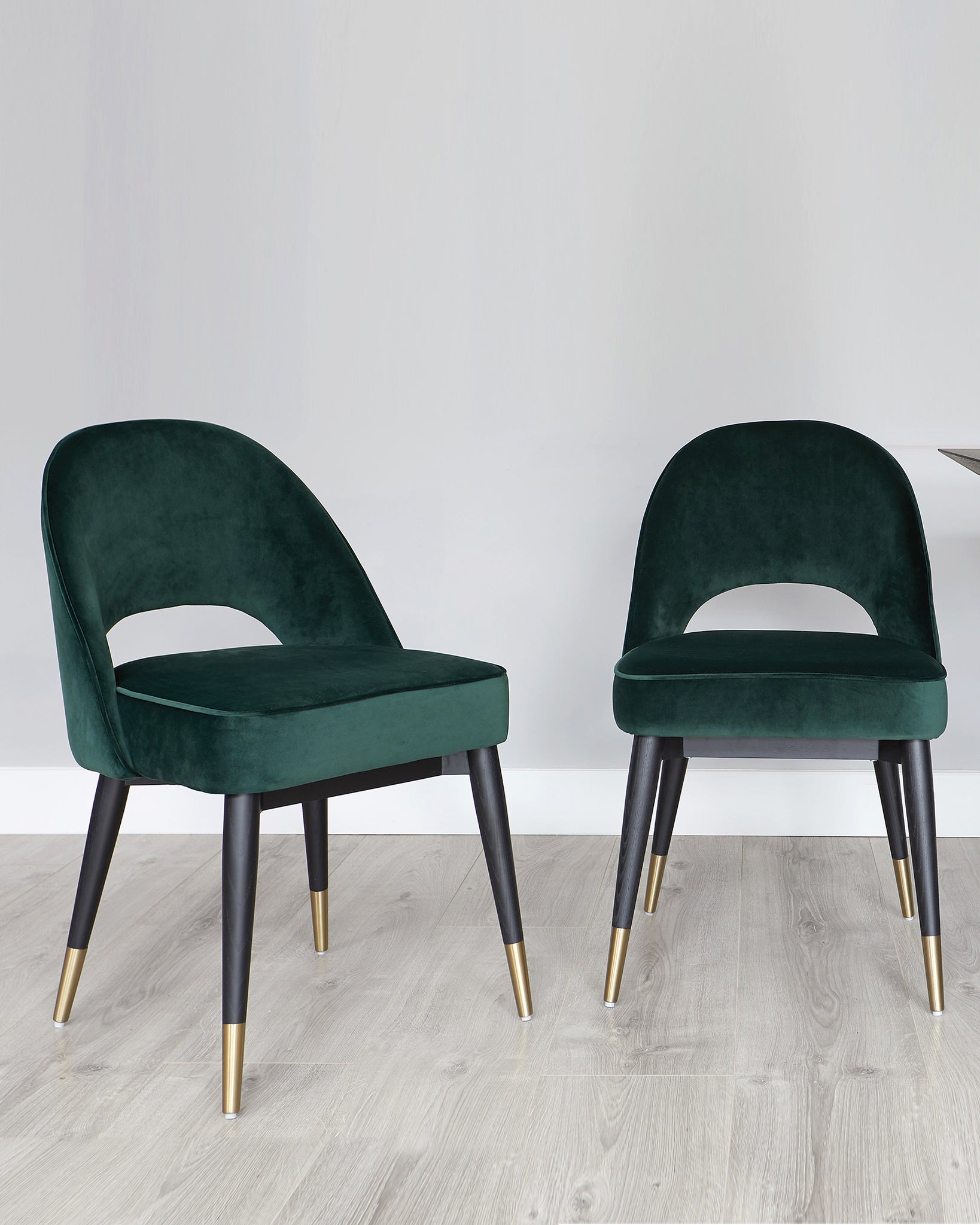 clover dark green velvet dining chair  set of 2