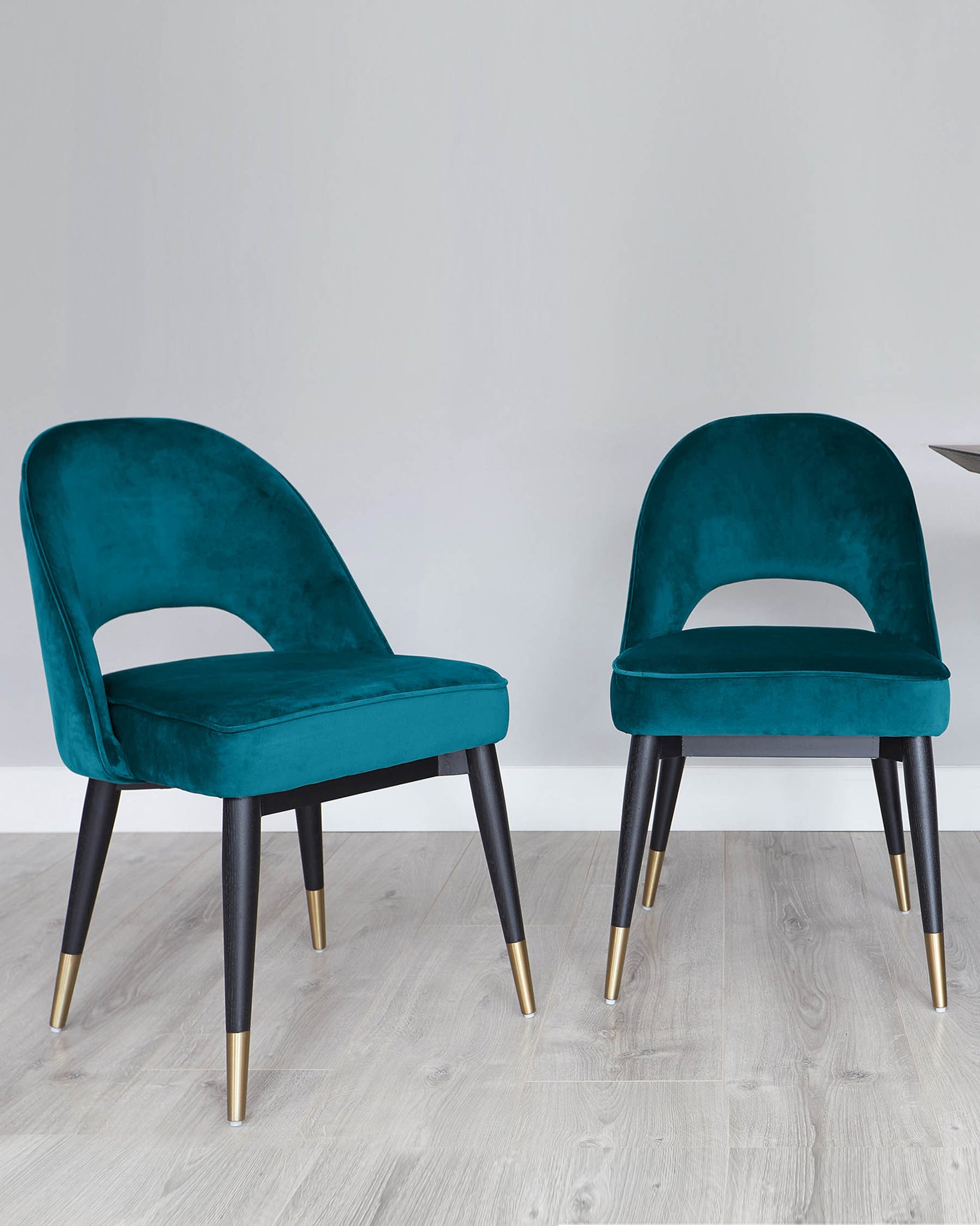 Clover Dark Teal Velvet Dining Chair Danetti