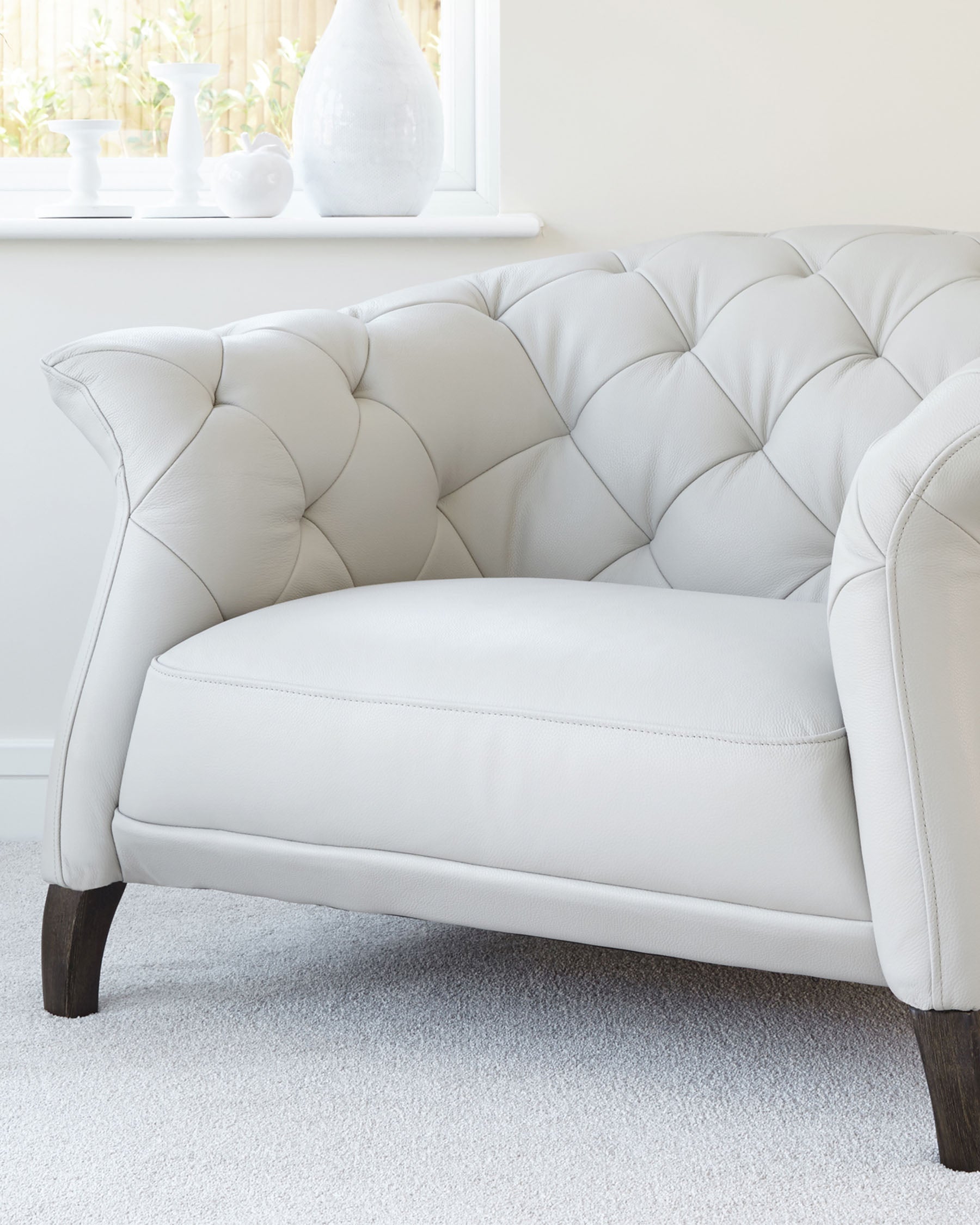 Grey tufted clearance sofa and loveseat